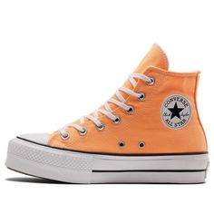 A03052C Colored Converse, Cute Converse Shoes, Cute Converse, Chuck Taylor All Star Lift, Preppy Shoes, Orange Shoes, Cute Nike Shoes, Cute Sneakers, Cute Nikes