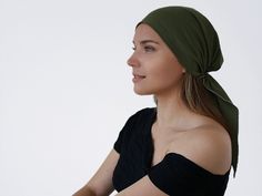 These are our best-selling headscarves, loved for their simplicity and ease of wear. Designed with convenience in mind, they are one-size-fits-all, making them a versatile addition to your wardrobe. Crafted from high-quality cotton jersey, the fabric is soft, breathable, and comfortable for all-day wear. The composition is 95% cotton and 5% elastane, providing just the right amount of stretch to ensure a perfect fit. For long-lasting beauty, we recommend hand washing in water no warmer than 30oC. These headscarves are not just practical but also stylish, adding an elegant touch to any outfit. Whether you're dressing up or keeping it casual, our headscarves will make you feel effortlessly chic. I invite you to visit my shop and see more: https://www.etsy.com/shop/EmandiaShop Casual Green Headband, Adjustable Solid Casual Bandana, Casual Adjustable Solid Color Bandana, Casual Adjustable Solid Bandana, Solid Color Headscarf Shaped As Headband, Green Casual Headwrap Headband, Casual Headwrap For Summer, Casual Green Headwrap Headband, Casual Green Headband Headwrap