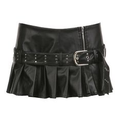 Y2K Black Leather Micro Skirt Upgrade your wardrobe with our Y2K Black Leather Micro Skirt. Made from high-quality leather, this skirt adds a touch of elegance to any outfit. Its flattering micro length showcases your curves while the timeless black... Leather Micro Skirt, Fairy Grunge Aesthetic Outfit, Soft Grunge Outfit, Grunge Sleaze, Top Outfit Ideas, Butterfly Clothes, Festival Skirt, Festival Inspo, Danger Zone