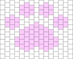 a pink and white pattern with squares in the shape of a letter v on it