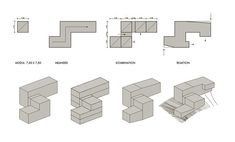 several different types of concrete blocks are shown in the diagram, and each has an individual section