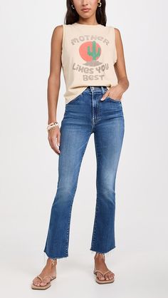 Shopbop - Designer Clothing, Shoes & Accessories Mother Clothing, Womens Cropped Jeans, Mother Jeans, Frayed Jeans, Jeans Fabric, Mother Denim, Stretch Jeans, Cropped Jeans, Stretch Denim