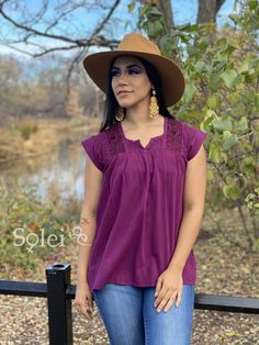 This Mexican Traditional Blouse has beautiful embroidered flowers that are hand embroidered with silk thread. The embroidery is San Antonino style. On the upper back it has a beautiful lace design. This blouse is perfect to look beautiful and comfortable. The blouse is made in Mexico by Artisan Hands made with love for you. This blouse comes one size which is ideal for sizes S,M and L. Mexican Fashion, Embroidered Tunic, Tunic Blouse, Silk Thread, Embroidered Sweatshirts, Lace Design, Embroidered Blouse, Floral Blouse, Embroidered Flowers