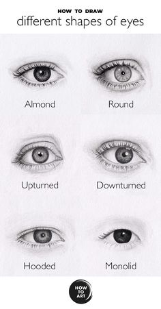 the different types of eyes and how to draw them in this step by step guide