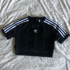 Brand New With Tags! I’m Perfect Condition. Super Cute And Cool. Adidas Trendy Fitted Tops, Trendy Fitted Adidas Tops, Adidas Fitted Tops For Streetwear, Fitted Adidas Tops For Streetwear, Casual Black Adidas Tops, Casual Adidas Tops With Logo, Black Stretch Adidas Tops, Adidas Casual Streetwear Tops, Adidas Fitted Streetwear Tops