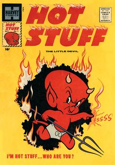 the cover to hot stuff magazine, featuring an elephant with fire coming out of its mouth