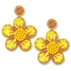 PRICES MAY VARY. 【BEADED FLOWER EARRINGS】—Add some sparkle and love to your outfit with these statement beaded drop earrings. Blush pink, yellow, rainbow, red, black and blue beads form a charming flower design dangling from a round base. The fashionable jewelry accessories offer a classy look for a romantic night out on the town. 【BOHEMIA BEADED EARRINGS 】—These boho flower beaded earrings are just what your Summer wardrobe needs, a chic but fun design that's perfect for putting the finishing t Flower Beaded Earrings, Beaded Flower Earrings, Yellow Clothing, Strappy Block Heel Sandals, Horse Earrings, Native American Beaded Earrings, Buy Bead, Beaded Drop Earrings, Earrings Christmas