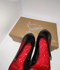 Glamorous Heels With Red Sole And Round Toe, Walking Up The Stairs, Red Bottom Heels, Heels Aesthetic, Fashion Shoes Heels, Shoes Heels Classy, Cute Shoes Heels, Red Louboutin, Christian Louboutin Heels