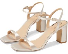 Jewel Badgley Mischka Rayla Square Toe Heels With Heel Strap For Wedding, Elegant Adjustable Heels With Heel Loop, Wedding Heels With Square Toe, Fitted Square Toe Wedding Heels, Fitted Square Toe Heels For Wedding, Daphne Shoes, Gold Bridesmaid Shoes, Bridesmaid Stuff, 2nd Wedding