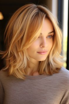 Versatile Vibes: Medium Haircut Inspirations for All Shoulder Lenght Haircut Girl, Hair Cut 2024 Girl Medium, Shoulder Length Hair Long Bangs, Short Hair Styles For Long Face Shape, Shoulder Length Hair With Curls, Women’s Hair Cuts Medium, Front Layers Medium Hair Face Framing Shoulder Length, Face Framing Layers Shoulder Length Hair, Medium Length Haircut Long Face