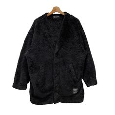 PLEASE ASK ANY QUESTION BEFORE BUYING  THIS IS USED CLOTHING PLEASE DON'T EXPECTED IT TO BE LIKE NEW OR IN PRISTINE  CONDITIONS!! Gu x Undercover Jun Takahashi Faux Fur Button Jacket Tag Undercover  Material polyester,  Size on tag M Measures About (Approximately)  -Armpit to Ampit : 25 inch -Length (back collar down) : 32.5 inch -Shoulders : 23 inch -Sleeve Length : 22 inch Condition : used good condition  9/10 **No Tears, No Stains And No Holes** PLEASE READ THE DESCRIPTION AND POLICY BEFORE B Black Oversized Buttoned Outerwear, Black Oversized Outerwear With Buttons, Oversized Black Outerwear With Buttons, Winter Streetwear Button-up Outerwear, Winter Button-up Streetwear Outerwear, Oversized Black Outerwear With Button Closure, Oversized Black Outerwear With Snap Buttons, Winter Streetwear Outerwear With Snap Buttons, Black Winter Cardigan With Snap Buttons