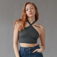 New With Tag. Seamless Bra Top By Out From Under Designed With A Y-Neck And X-Back. Size Is M/L Please Do Not Select Individual Sizes When Purchasing Or You Will Be Sent A Joint Sized Item - 80% Modal, 15% Polyamide, 5% Elastane - Machine Wash - Model Is Wearing Xs/S - Listing Is For M/L - Please Note, This Style Stretches To A Body-Hugging Fit And Appears Smaller In Flat Photos Urban Outfitters Seamless V-neck Top, Casual Stretch Halter Top With Cross Back, Cross Back Tops, Bra Friendly For Summer, Bra-friendly Cross Back Top For Summer, Bra Friendly Cross Back Tops For Summer, Cross Back Seamless Tops For Spring, Trendy Stretch Cross Back Tops, Casual Crop Top With Crisscross Straps And Cross Back, Casual Crop Top With Crisscross Straps