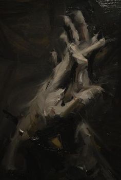 an abstract painting of a woman in black and white with her arms stretched out to the side