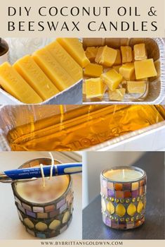 diy coconut oil and beeswax candles