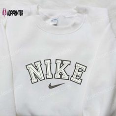 Introducing our Custom Nike Vintage Embroidered Sweatshirt, a perfect blend of style and comfort. Made with premium quality fabric, this Nike Embroidered Sweatshirt, Nike Inspired, Embroidered Shirts, Cartoon Shirts, Custom Nike, Nike Brand, Exclusive Clothing, Custom Nikes, Cow Pattern