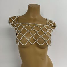 Handmade Silver Beaded Top Pearl Bralette, Bridal Body Jewelry, Rave Party Costume, Pearl Bra Body Chain, Mermaid Bra Top, Body Jewelry Size: Adjustable (special sizes require customization) Please contact customer service ❤ "Pearl Body Chain: The Elegant Companion Close to Your Body" 1：The pearl body chain is a brilliant embellishment on your skin. 2：Each pearl shines with a gentle luster, linked together to outline the charming lines. 3：It is the fashionable spirit, dancing on your collarbone White Beaded Pearl Body Jewelry, White Body Jewelry For Festivals, Bohemian Beaded Body Chain For Party, Party Body Jewelry With Beaded Chain, Pearl Beaded Body Jewelry For Party, Pearl Body Chain For Party, Mermaid Bra Top, Bridal Body Jewelry, Pearl Bra