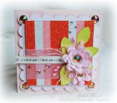 a close up of a card with flowers on it