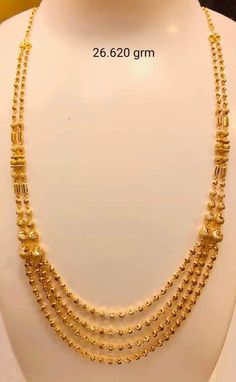 Gold Necklace Short Designs, 3 Layer Necklace Gold Indian, Layer Haram Designs Gold, 2 Tola Gold Set Design Indian, Layer Gold Necklace Indian, Layered Necklaces Gold Indian, Gold Long Chains Indian Jewellery, 3 Tola Gold Set Design