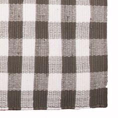 a black and white checkered table cloth