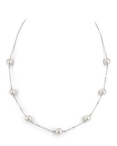 This beautiful Akoya pearl necklace consists of beautiful and lustrous pearls in AAA quality, and is mounted on 14K gold. The option to upgrade to larger pearls are available for an additional fee. Known as the 'icon' of cultured pearls, Akoya pearls have graced the necks, ears, fingers, and wrists of women for decades. The Pearl Source imports their Akoya pearls from the saltwaters of Japan, grown in the Pinctada fucata oyster. All of our Akoya pearl necklaces are made on site, and our extensiv Tin Cup, Akoya Pearl Necklace, Cultured Pearl Bracelet, Pearl Strands Necklace, White Gold Chains, Akoya Pearls, The Pearl, Pearl Size, Buying Jewelry