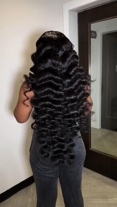 #follow #hairgoals #hair #hairstyles #beautyblog #crimps #blogging #blogger #blog Birthday Hairstyles, Crimped Hair, Hot Hair Styles, Baddie Hairstyles, Deep Wave, Aesthetic Hair