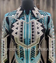 Now Ride with more colors:-  Silver/sky blue with Black base Showmanship, Horsemanship, Western pleasure Rodeo Queen Jackets For Sale. We are Expertise in Showmanship, Horsemanship, Western Rodeo Queen Jackets, shirts, showpad and vest For Sale. Unveiling our Brand New products done by the professional designer and tailor.  All the designs are made with beautiful pattern and comfortable material to avoid any problems related to design and fitting with a scope of future alterations. We priorities Fitted Turquoise Outerwear For Winter, Fitted Blue Western Outerwear, Diy Western Show Shirt, Western Pleasure Rail Shirt, Western Show Shirts For Women, Womens Western Show Shirts, Western Showmanship Jackets, Western Rodeo, Rodeo Queen