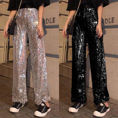 Material: Polyester

Neckline: Not specified

Sleeve Style: Not specified

Style: Casual

Release Date: 2023

Waistline: low

Fabric Type: Broadcloth

Age: 18-40

Season: Summer

Gender: WOMEN Pants Women Casual, Casual Pants Women, Sequin Party, Sequin Pants, Party Pants, High Waist Fashion, Boho Floral Dress, Boho Maxi Dress, Women Pants Casual