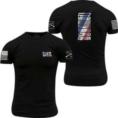 The Grunt Style USA Matrix T-Shirt is crafted with 100% combed ring-spun cotton for soft, all-day comfort and wear. It features a tagless, itch-free design and ribbed collar that won't lose its shape. It also has double-needle stitching for durability. There's no better way to show your American pride than sporting your favorite shirt from Grunt Style. Grunt Style, Shin Guards, American Pride, Matrix, Free Design, Stitching, T Shirt, How To Wear, Black