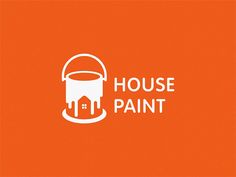 the house paint logo on an orange background