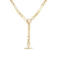 Rectangle Link Necklace Yellow Gold Plated 18" Long Xo Necklace, Diamond Circle Necklace, Triple Layer Necklace, Jennifer Miller, Italian Chain, Charm Choker Necklace, Bar Pendant Necklace, Circle Diamond, Large Hoop Earrings