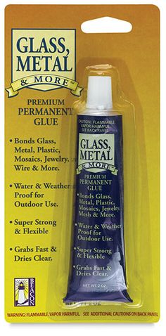 a tube of glass metal glue