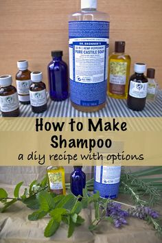 How to Make Shampoo- Natural DIY Recipe - Golden Thyme Homestead All Natural Shampoo Recipe, How To Make Natural Shampoo Recipes, Homemade Liquid Shampoo, Diy Shampoo With Castile Soap, Natural Shampoo Recipes For Oily Hair, Homemade Natural Shampoo Recipes, Diy Non Toxic Shampoo, How To Make Organic Shampoo, Diy Shampoo For Curly Hair Natural