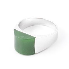 Our Jewelry is stunningly crafted from Canadian Nephrite jade set into Sterling Silver and Vermeil. Vermeil is a combination of precious metals. The inside core is pure Sterling Silver covered in a solid coating of 18 karat Gold. This creates long-lasting jewelry that feels and looks like pure Gold, but at the cost of Sterling Silver. Comes with a Hand Crafted Wooden Display Box. Available in both Sterling Silver and Vermeil. Available in multiple sizes Modern Oval Green Jewelry, Modern Oval Jade Jewelry, Modern Oval Jade Ring, Modern Jade Ring As A Gift, Modern Green Jewelry For Formal Occasions, Modern Jade Jewelry For Anniversary, Classic Jade Jewelry, Classic Polished Jade Jewelry, Classic Jade Rings With Polished Finish