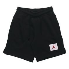 Air Jordan FLIGHT Series Brushed Short Pant Male Black CV6151-010 (Men's/Shorts) Sports Bermuda Bottoms With Elastic Waistband, Black Relaxed Fit Shorts With Short Inseam, Casual Black Bottoms With Comfort Waistband, Relaxed Fit Bermuda Bottoms For Sports, Black Sports Short Leg Pants, Casual Black Athletic Shorts With Short Inseam, Sporty Short Black Pants, Casual Bermuda Sports Bottoms, Black Short Leg Sports Pants