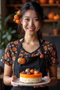 Halloween Dessert Idea with a Woman Chef