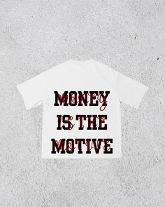 --Money is the motive tee-- Gildan G200 / 100% COTTON *Please google Gildan G200 chart for specifications, and for oversized fit, order 1-2 sizes up* High Quality material Tees! Please dm me if you would like to change/custom your order. Please allow a few days for processing, manufacturing and shipping. God Bless you! Money Is The Motive, God Bless You, God Bless, Dm Me, Gender Neutral, Adult Outfits, Bathing Beauties, Tops & Tees, T-shirt