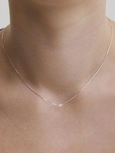 Composition : 925 Sterling Silver,BeadsColor : SILVERCountry of Origin : CHINA Silver Necklace Dainty, Everyday Silver Necklace, Silver Dainty Necklace, Crystal Box, Box Chain Necklace, Accessories Jewelry Necklace, Dainty Necklace, Box Chain, Women Accessories Jewelry