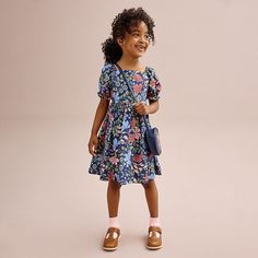 Ready the runway! Your little one will look like a style star in this 2-pc. Printed Poplin Dress and Handbag Set from Draper James. Click on this KIDS APPAREL & SHOES GUIDE to find the perfect fit and more! Ready the runway! Your little one will look like a style star in this 2-pc. Printed Poplin Dress and Handbag Set from Draper James. Click on this KIDS APPAREL & SHOES GUIDE to find the perfect fit and more! FEATURES Set includes: dress and handbag Squareneck Short sleeves Elastic waistband Ab Shoes Guide, Baby Size Chart, Toddler Size Chart, Style Star, Total Eclipse, Draper James, Poplin Dress, Toddler Dress, Toddler Girls