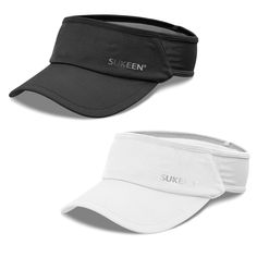 PRICES MAY VARY. LIGHTWEIGHT & PACKABLE: The Sukeen Lightweight Sports Sun Visor is made with lightweight materials, including a superior HDPE material for the brim board. With a weight of only 37g, this visor provides long-lasting comfort without any head pressure. Additionally, its soft fabric allows for easy storage in a bag or pocket, making it an ideal choice for on-the-go outdoor activities. QUICK-DRYING & SWEAT-ABSORBING: This visor is designed to provide quick drying during the summer. The built-in sweatband is made of quick-drying fabric, which can quickly absorb sweat, guide moisture to the outer layer to keep you cool and dry even during intense workouts or hot summer days. SUN PROTECTION: The Sukeen UPF50+ Sports Sun Visor features a 2.76in (7cm) brim, providing reliable protec Visor Hat, Visor Hats, Sun Visor, Mesh Design, Intense Workout, Easy Storage, Hot Summer, Summer Days, Sun Protection