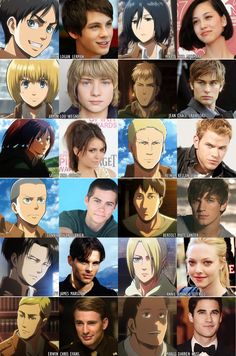 many different avatars are shown together in this image, including one man with blonde hair and