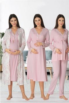 LohusaHamile 8096 Floral Printed Maternity Pajamas Maternity Nightgown Set with Robe  Cotton Fabric There are 4 pieces of product in the package ( Maternity Pajamas, Maternity Nightdress and Maternity Robe ) This Products have breastfeeding feature Adjustable at the waist There is a Belt in the Pachage it's a model that you can use after postpartum period Attention, There is no CROWN and SLIPPERS in the Package Size Range; if your weight's 60-70 Kilograms, You Should buy size ''S'' Size Range; i Spring Nursing-friendly Long-sleeve Sleepwear, Spring Long Sleeve Nursing-friendly Sleepwear, Spring Nursing Friendly Long Sleeve Sleepwear, White Nursing Friendly Long Sleeve Sleepwear, White Nursing-friendly Long Sleeve Sleepwear, Nursing Friendly Long Sleeve Sleepwear, Pijama Set, Maternity Nightgown, Maternity Pajama Set