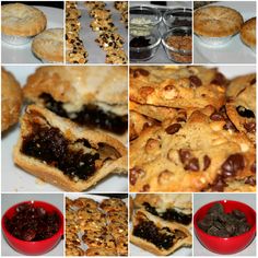 several pictures of different pastries and desserts