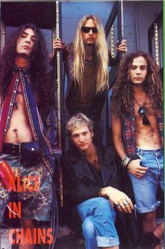 the band alice in chains posing for a photo