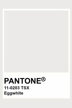 pantone's eggwhite white paint is shown