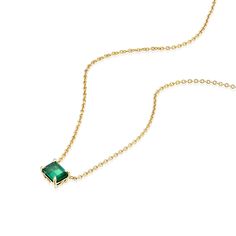 The delicate Eloise necklace radiates elegance and luxury. It features a mesmerizing Chatham Emerald gem that shines in a deep majestic green, Its elongated cut adorned your neck with a lush gleam. All features can be customized! Please contact us if you wish to make changes; we love making custom designs. All of our jewelry is carefully handmade in our atelier. *HC diamond are all conflict-free diamonds To order by phone 972-72-2991000 Luxury Green Emerald Cut Necklace, Elegant Green Solitaire Necklace For May Birthstone, Elegant Green Solitaire Necklace, Emerald Gem, Conflict Free Diamonds, Lush, Emerald, Diamonds, Yellow Gold