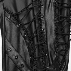 This pair of punk leggings is made of elastic faux leather. Crossed strings on the front. Lace and eyelet straps patchwork. Slim-fitted silhouette and super elastic fabric. 
 
Material:?Polyester; Elastane 
Weight: 0.367KG 
Size:?XS-5XL 
SKU:?DK-566XCF 
? Punk Leggings, Symmetrical Design, Lace Splicing, Elastic Fabric, Faux Leather Leggings, Fitted Silhouette, Leather Leggings, Leather Fabric, Online Retail