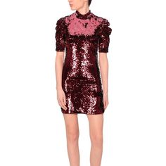 **Classic Wine Red Sequin** This Dress Is Fire! Not Just Because It's A Rich Red Sequin, But Also Because It Fits So Nicely! Puff Sleeve Dress With Mock Neck. Great For A Night Out On The Town! Fully Lined. Original Price: $495 Size: 12 Measurements: Arm To Arm 16.5", Length 36" Material: 92% Polyester, 8% Elastane Fitted Glamorous Mini Dress For Red Carpet, Fitted Mini Dress For Red Carpet And Party Season, Glamorous Fitted Mini Dress For Red Carpet, Fitted Red Mini Dress For Holiday Party, Festive Burgundy Party Dress, Red Sequined Dress For Fall, Red Festive Dress For Holiday Party, Red Dress For Festive Holiday Party, Festive Red Dress For Holiday Party