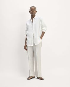 The Linen Easy Pant White Linen Pants Outfit, Linen Pants Outfit, White Linen Pants, Summer Clothing, Linen Women, Summer Clothes, Linen Pants, Pants Outfit, White Linen