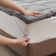 Stretch out for a good night's sleep on this ultra-soft 2-inch thick, down alternative mattress topper. With lofty padding two inches deep, this extra layer to your mattress will have you resting comfortably each night. This mattress pad is ideal for mattresses up to 18 inches deep with easy-to-use elastic straps and is made from stain-resistant material. You'll want to catch these cozy and affordable mattress pads before they're gone. Thick Mattress Topper, Affordable Mattress, Apartment Things, Soft Mattress, Outdoor Storage Boxes, Pillow Top Mattress, Mattress Dimensions, Mattress Pads, Twin Quilt