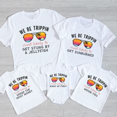 These fun custom family vacation matching tees are perfect to give as a gift to friends and family in your life. Wear these on your next family or friend vacay trip and have fun with the personalized Most Likely to message. When ordering Select the size shirt that you'd like and the most likely to message. Add it to your cart. Repeat for each shirt you order. Content + Care -Machine wash cold and tumble dry low Size + Fit -True To Size Fit (American Uni-Sex Sizes for T-Shirts) -Available in baby 3month-18 months, toddler 2t-5t, youth small-XL, and adult sizes small, medium, large, x-large, 2x-large, and 3x-large Processing + Shipping Your order will ship out in 2-5 days. Please allow 1-2 days for processing. Most orders are delivered in 7-10 business days. Refunds + Exchanges We know that Matching Shirts For Friends, Group Vacation Shirts, Vacay Pictures, Friends Vacation, Friend Vacation, Vacation Humor, Funny Travel, Vacation Family, Senior Trip